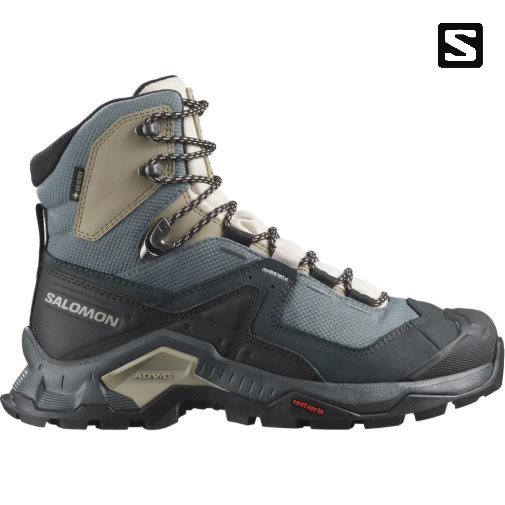 Grey / Black / Khaki Salomon Quest Element GTX Women's Hiking Boots | PH 65031J